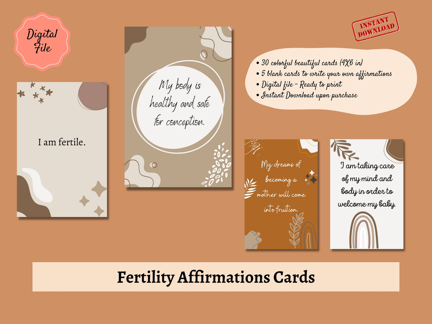 Fertility Affirmation Cards