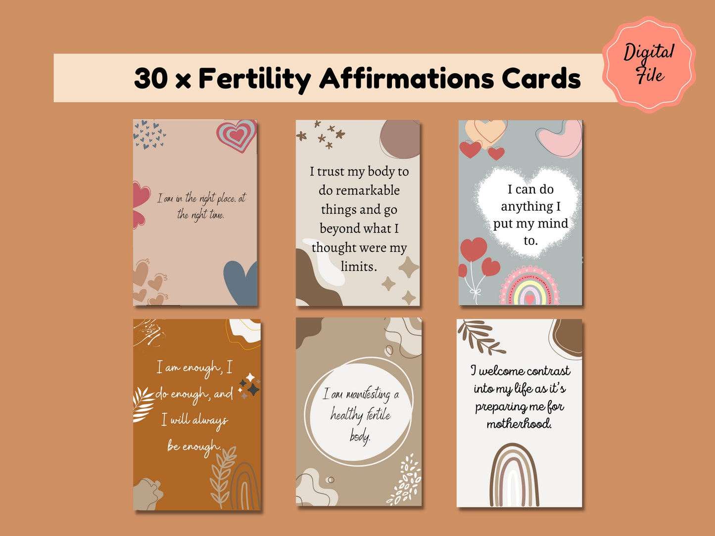 Fertility Affirmation Cards