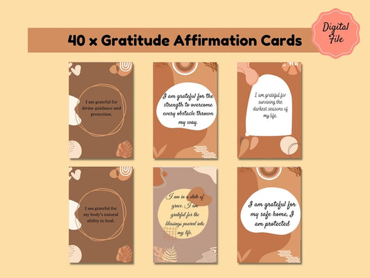 Gratitude Affirmation Cards