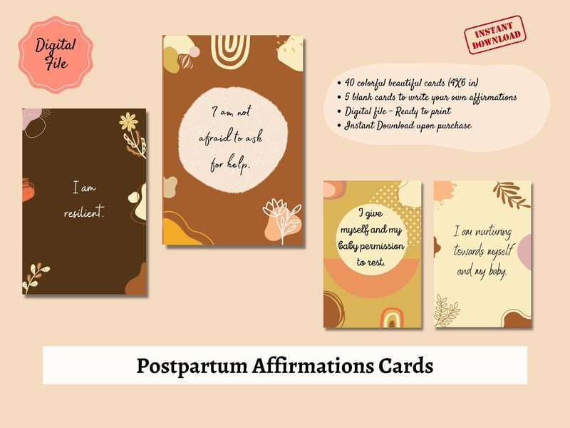 Postpartum Affirmation Cards