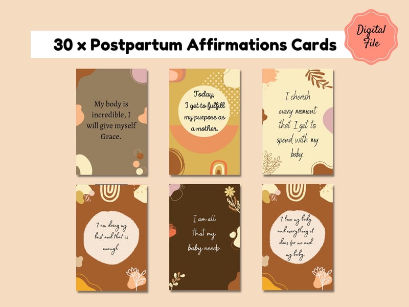 Postpartum Affirmation Cards